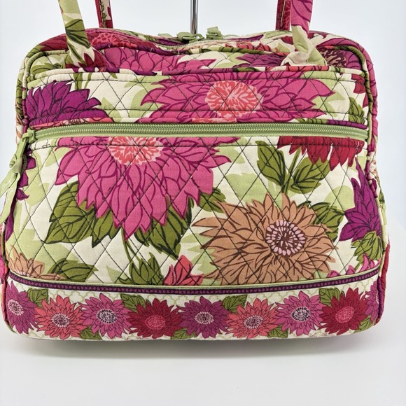 Vera Bradley Bowler Tote Travel Shoulder Bag Hello Dahlia Colorful Bohemian - Picture 5 of 8